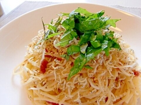 梅シソしらすパスタ